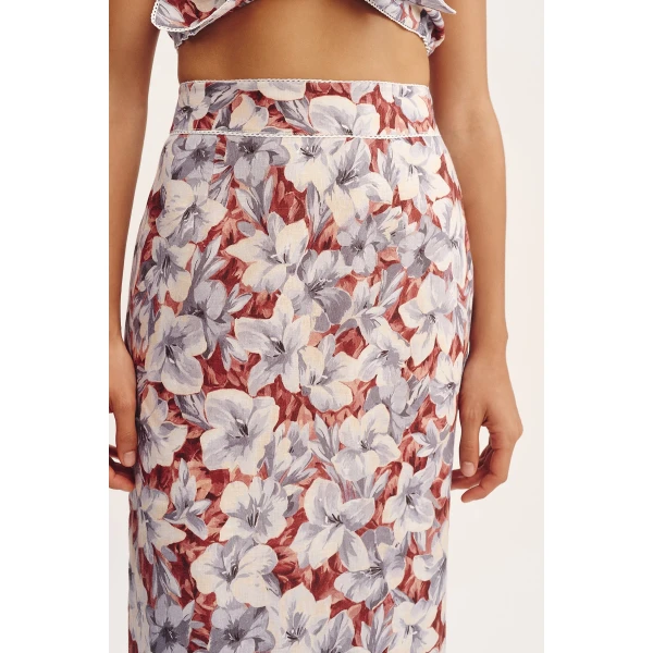 Posse Emma Pencil Skirt - Lily Garden – sustainable Skirts in Multicolour from Australian designer at Coveti.