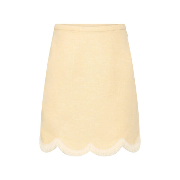 Posse Essie Mini Skirt - Dusty Citron – sustainable Skirts in Yellow from Australian designer at Coveti.