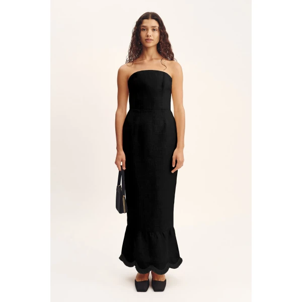 Posse Essie Strapless Dress - Black – sustainable Dresses in Black from Australian designer at Coveti.