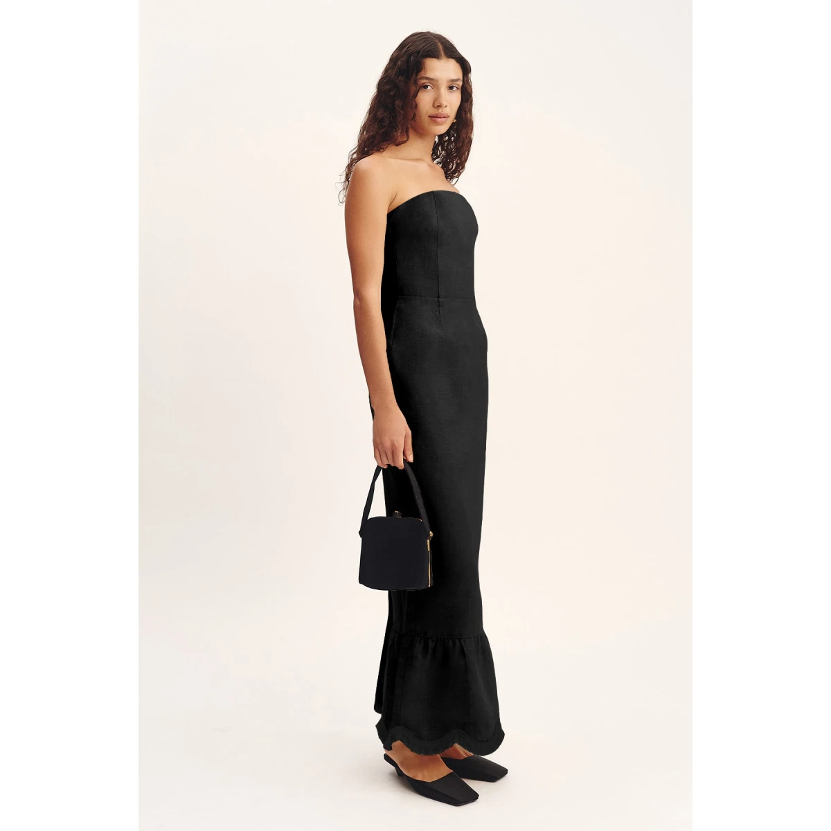 Posse Essie Strapless Dress - Black – sustainable Dresses in Black from Australian designer at Coveti.