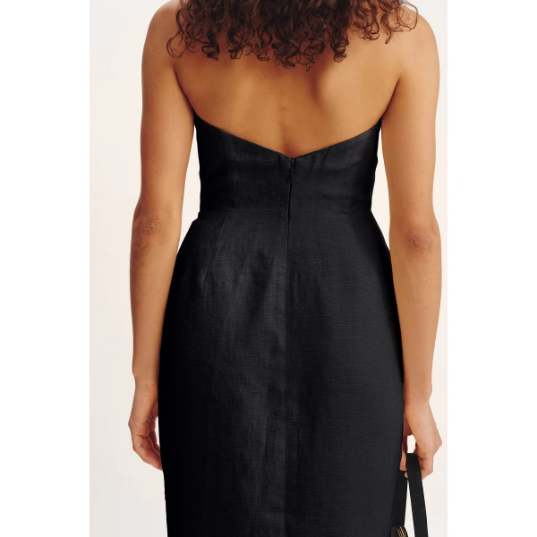 Posse Essie Strapless Dress - Black – sustainable Dresses in Black from Australian designer at Coveti.