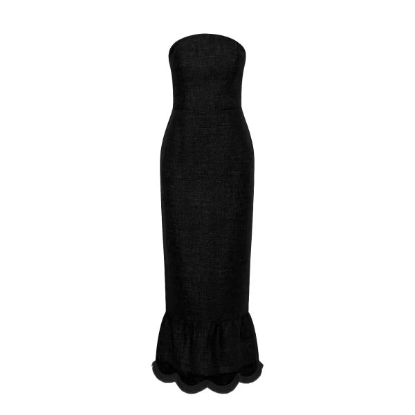 Posse Essie Strapless Dress - Black – sustainable Dresses in Black from Australian designer at Coveti.