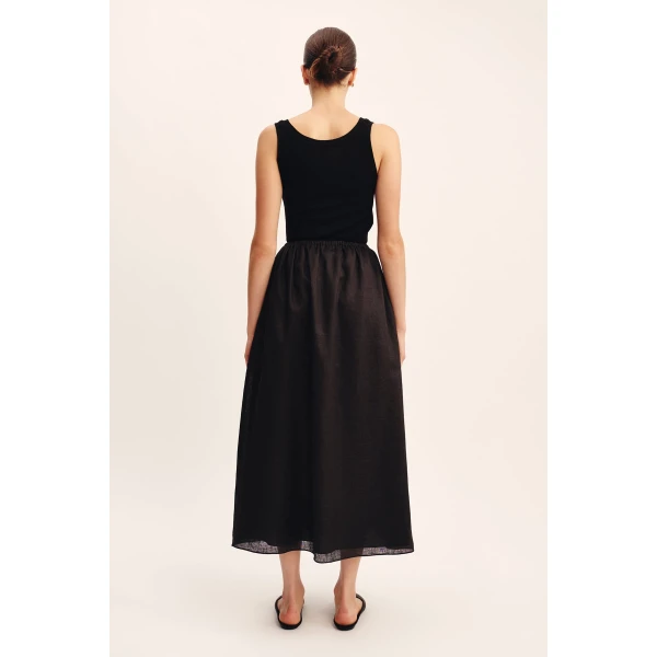 Posse Ginny Skirt - Black – sustainable Skirts in Black from Australian designer at Coveti.