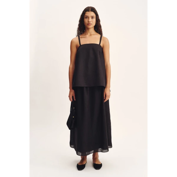 Posse Ginny Top - Black – sustainable Tops in Black from Australian designer at Coveti.