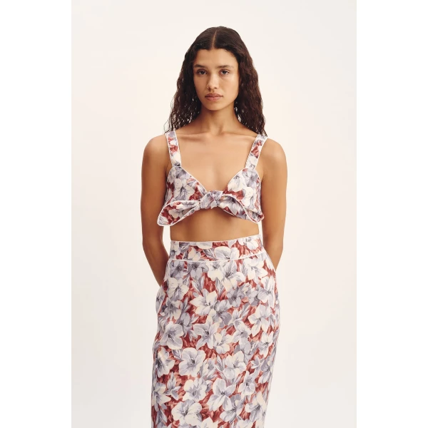 Posse Luna Bandeau - Lily Garden – sustainable Tops in Multicolour from Australian designer at Coveti.