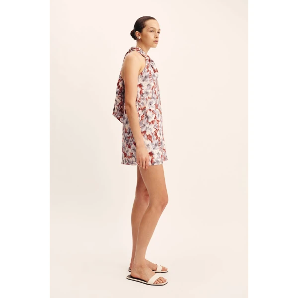 Posse Luna Halter Mini Dress - Lily Garden – sustainable Dresses in Multicolour from Australian designer at Coveti.