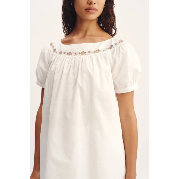 Posse Marilyn Blouse - Vintage White – sustainable Tops in White from Australian designer at Coveti.