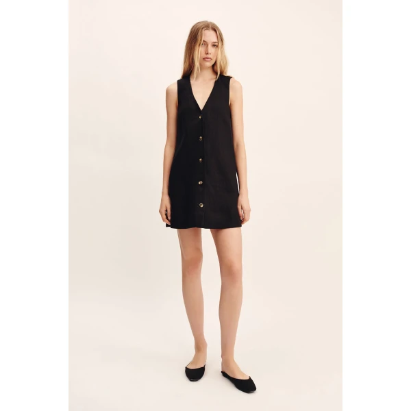 Posse Nancy Mini Dress - Black – sustainable Dresses in Black from Australian designer at Coveti.