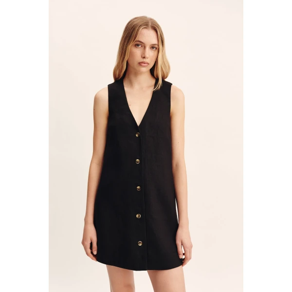 Posse Nancy Mini Dress - Black – sustainable Dresses in Black from Australian designer at Coveti.