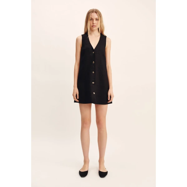 Posse Nancy Mini Dress - Black – sustainable Dresses in Black from Australian designer at Coveti.