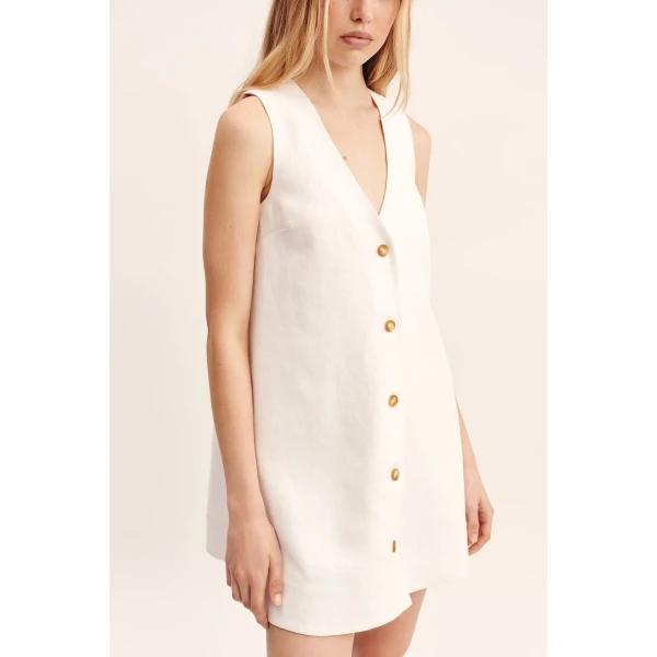 Posse Nancy Mini Dress - Ivory – sustainable Dresses in Ivory from Australian designer at Coveti.