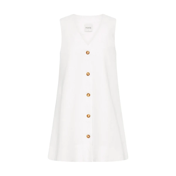 Posse Nancy Mini Dress - Ivory – sustainable Dresses in Ivory from Australian designer at Coveti.