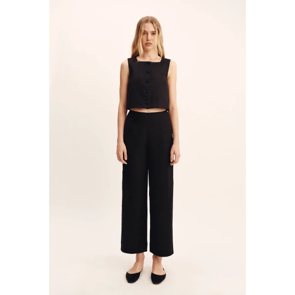 Posse Noelle Pant - Black – sustainable Pants in Black from Australian designer at Coveti.