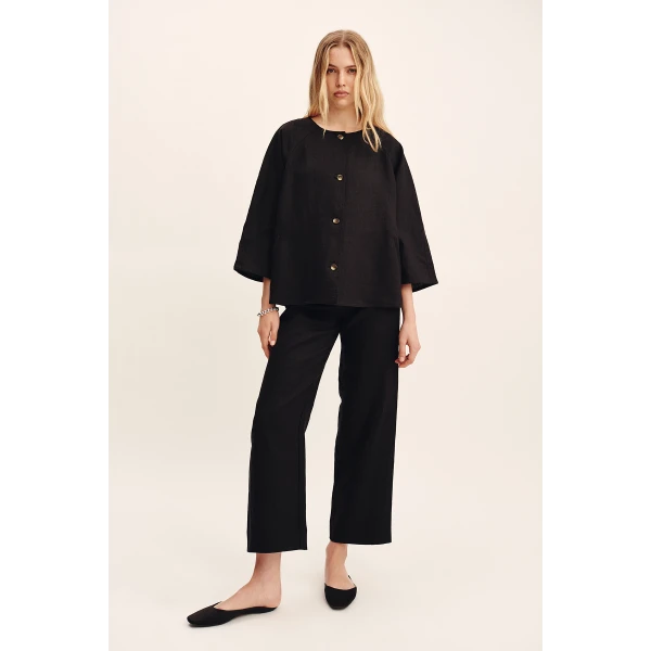 Posse Olivia Blouse - Black – sustainable Tops in Black from Australian designer at Coveti.