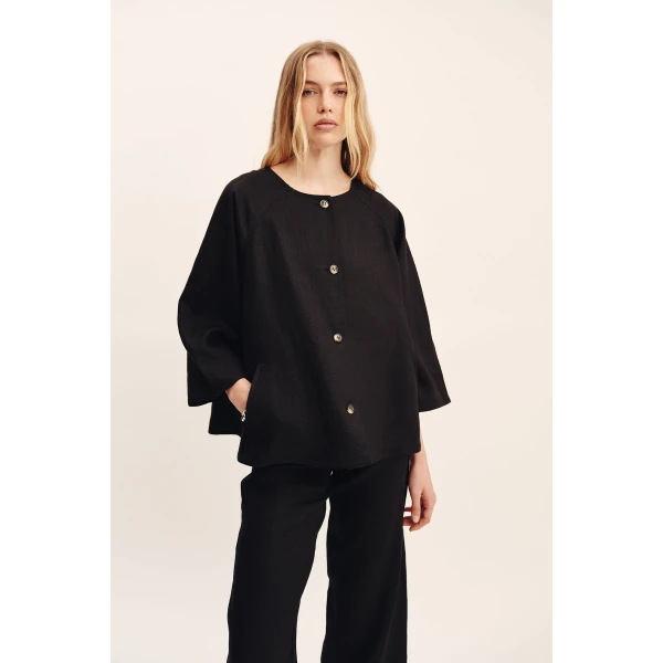 Posse Olivia Blouse - Black – sustainable Tops in Black from Australian designer at Coveti.