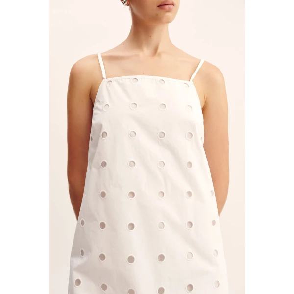 Posse Peggy Mini Dress - Vintage White – sustainable Dresses in White from Australian designer at Coveti.