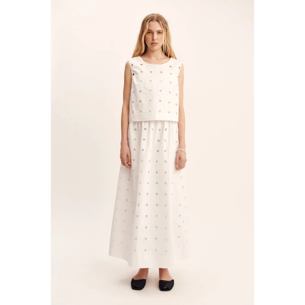 Posse Peggy Skirt - Vintage White – sustainable Skirts in White from Australian designer at Coveti.