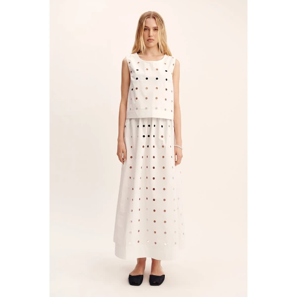 Posse Peggy Top - Vintage White – sustainable Tops in White from Australian designer at Coveti.