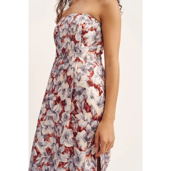 Posse Rosalie Strapless Dress - Lily Garden – sustainable Dresses in Multicolour from Australian designer at Coveti.