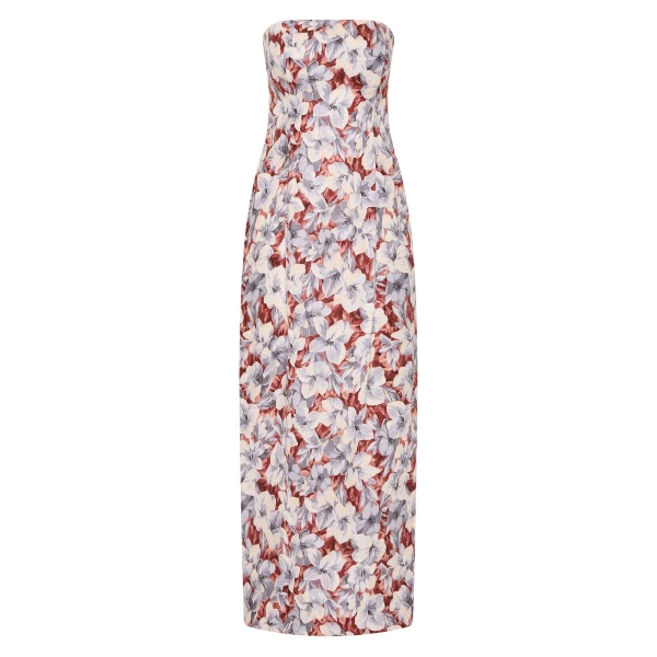 Posse Rosalie Strapless Dress - Lily Garden – sustainable Dresses in Multicolour from Australian designer at Coveti.