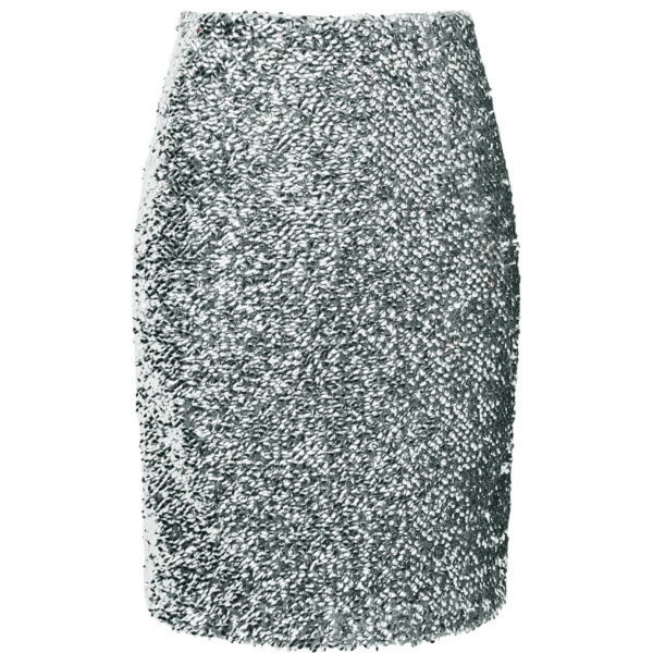 Delta Midi Skirt In Textured Sequin