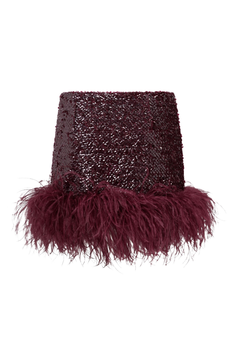 Giaci Mini Skirt In Textured Sequin - Image 1