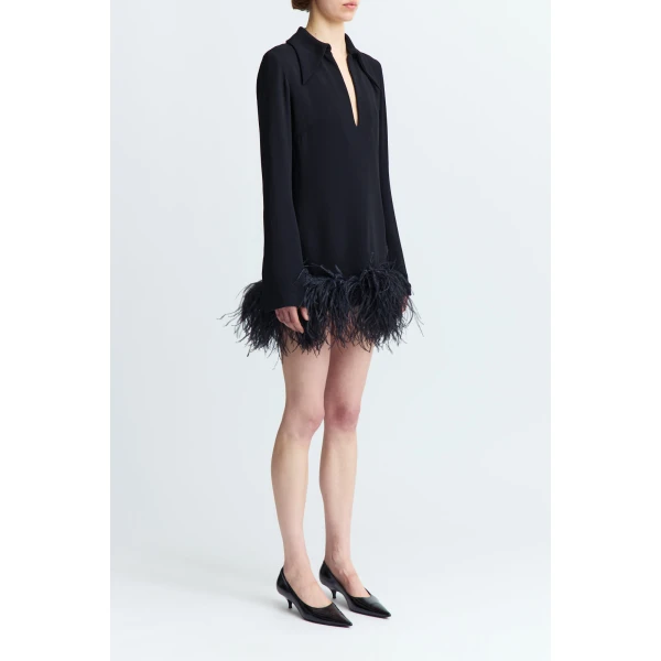 16Arlington Black Dresses with The Michele Mini Dress is a tailored design in smooth crepe