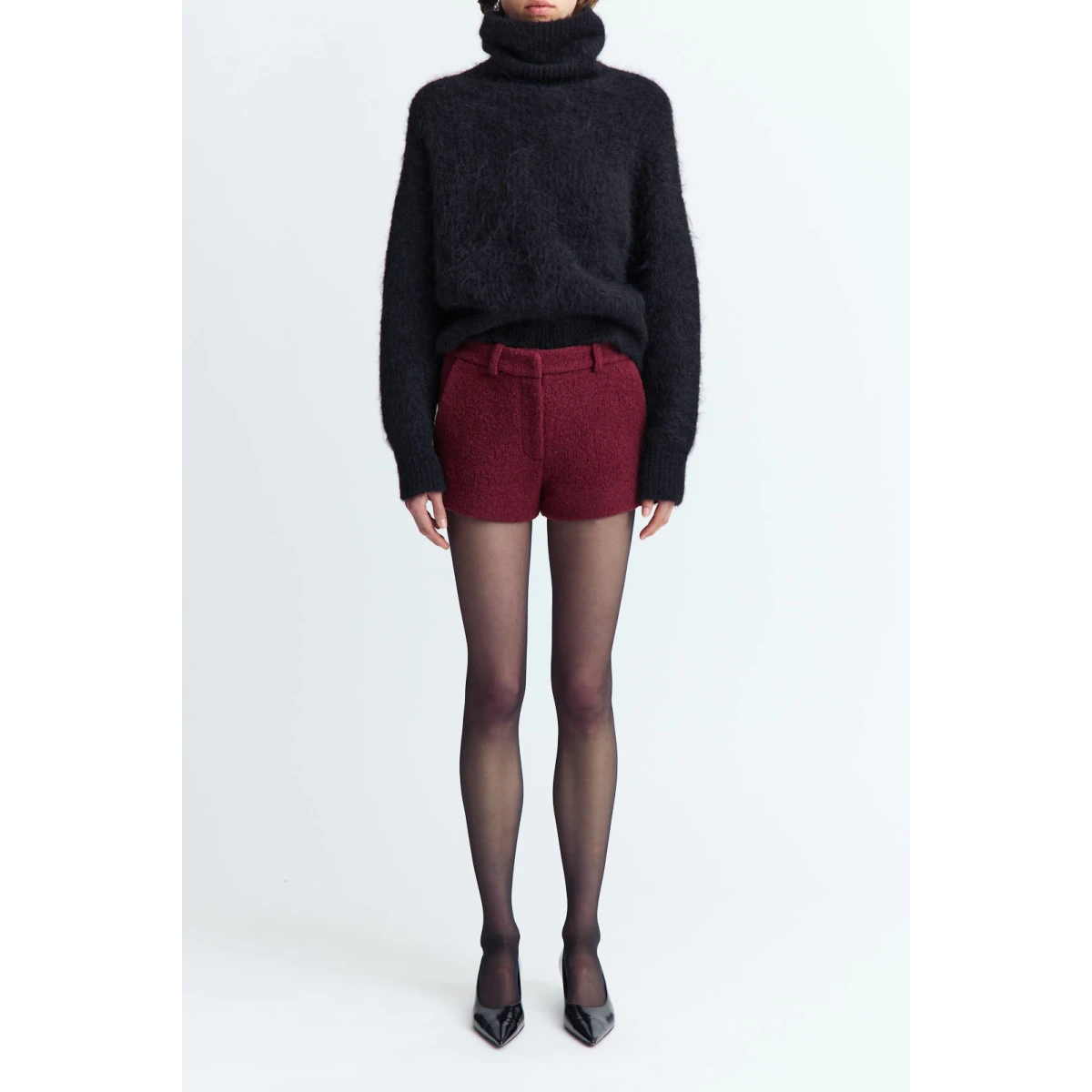 fluffy mohair-blend knit designed for warmth
