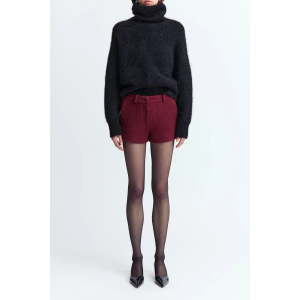 fluffy mohair-blend knit designed for warmth