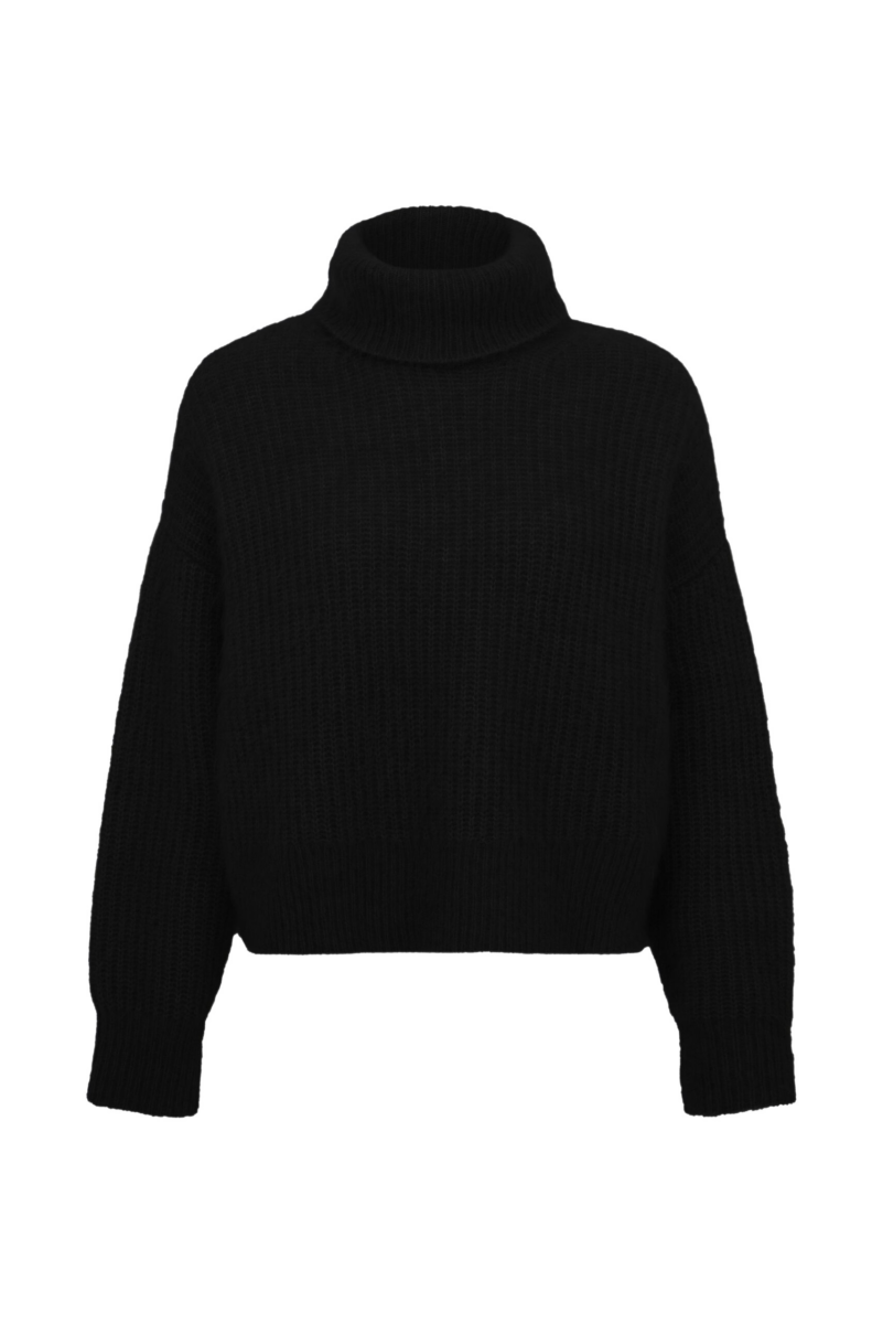 Roll Neck Sephia Jumper In Knit - Image 1