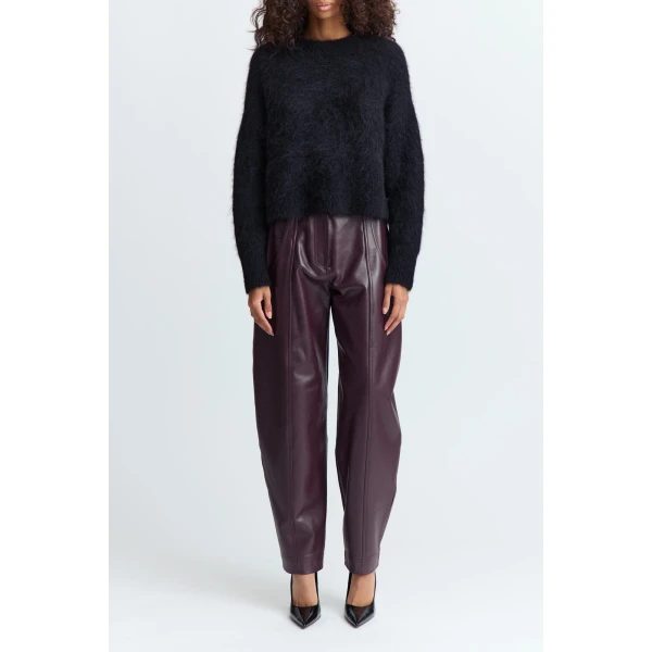 fluffy mohair blend knit designed for warmth