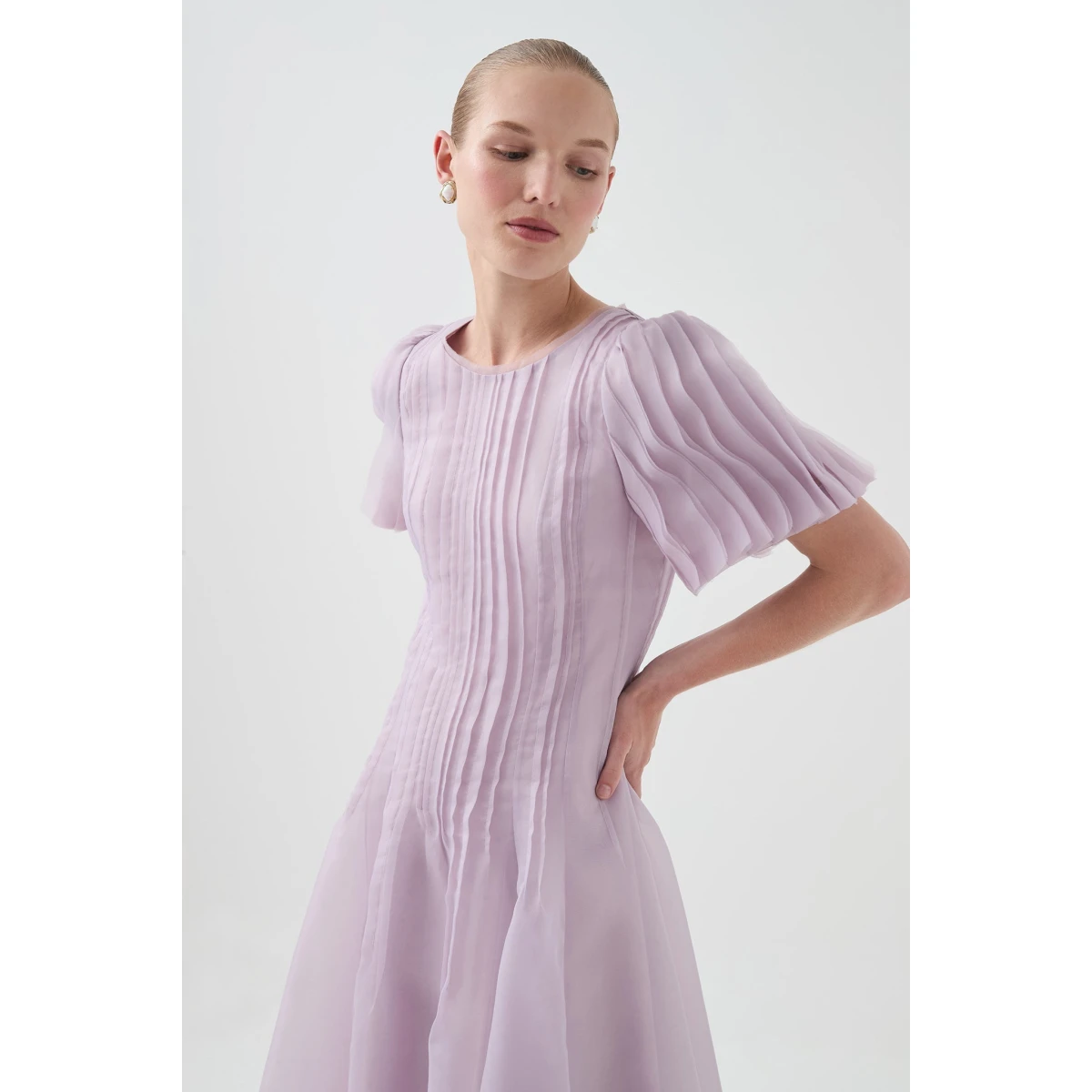 Nova Pleated Midi Dress
