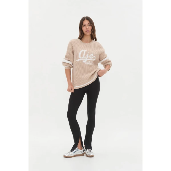 Varsity Logo Rib Knit 401
