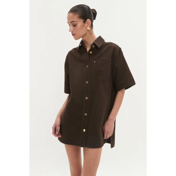 Junee Denim Shirt Dress