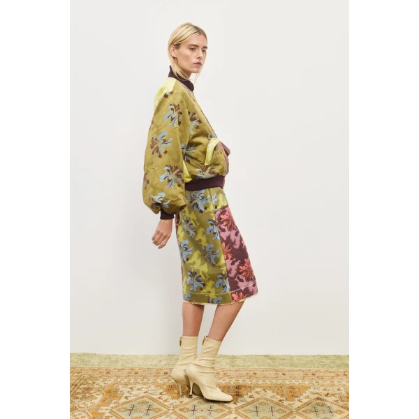 Alemais Contemporary Wardrobe Jacket Adriana Jacquard Bomber Jacket — designer powerwear from Coveti