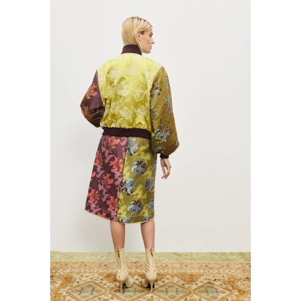 Alemais Contemporary Wardrobe Jacket Adriana Jacquard Bomber Jacket — designer powerwear from Coveti