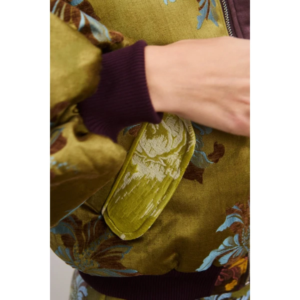 Alemais Contemporary Wardrobe Jacket Adriana Jacquard Bomber Jacket — designer powerwear from Coveti
