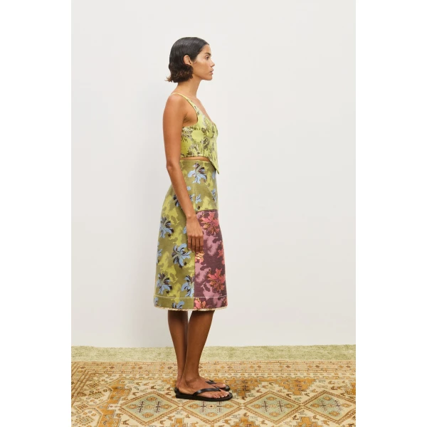 Alemais Contemporary Wardrobe Skirt Adriana Jacquard Skirt — designer powerwear from Coveti