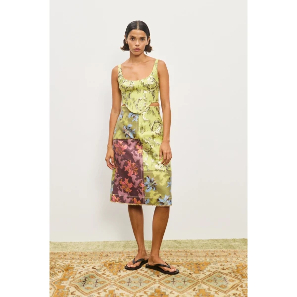 Alemais Contemporary Wardrobe Skirt Adriana Jacquard Skirt — designer powerwear from Coveti