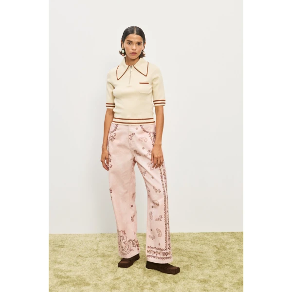 Alemais Contemporary Wardrobe Pant Akia Straight Leg Denim Jean — designer powerwear from Coveti