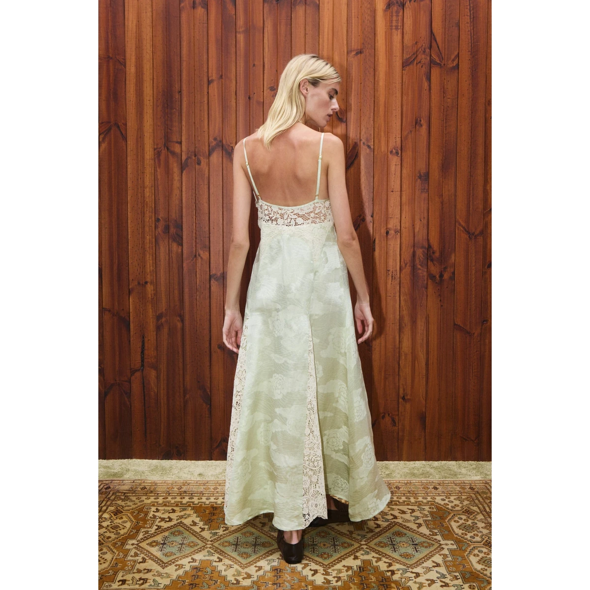 Alemais Contemporary Wardrobe Dress_Midi Apollonia Pistachio Slip Dress — designer powerwear from Coveti
