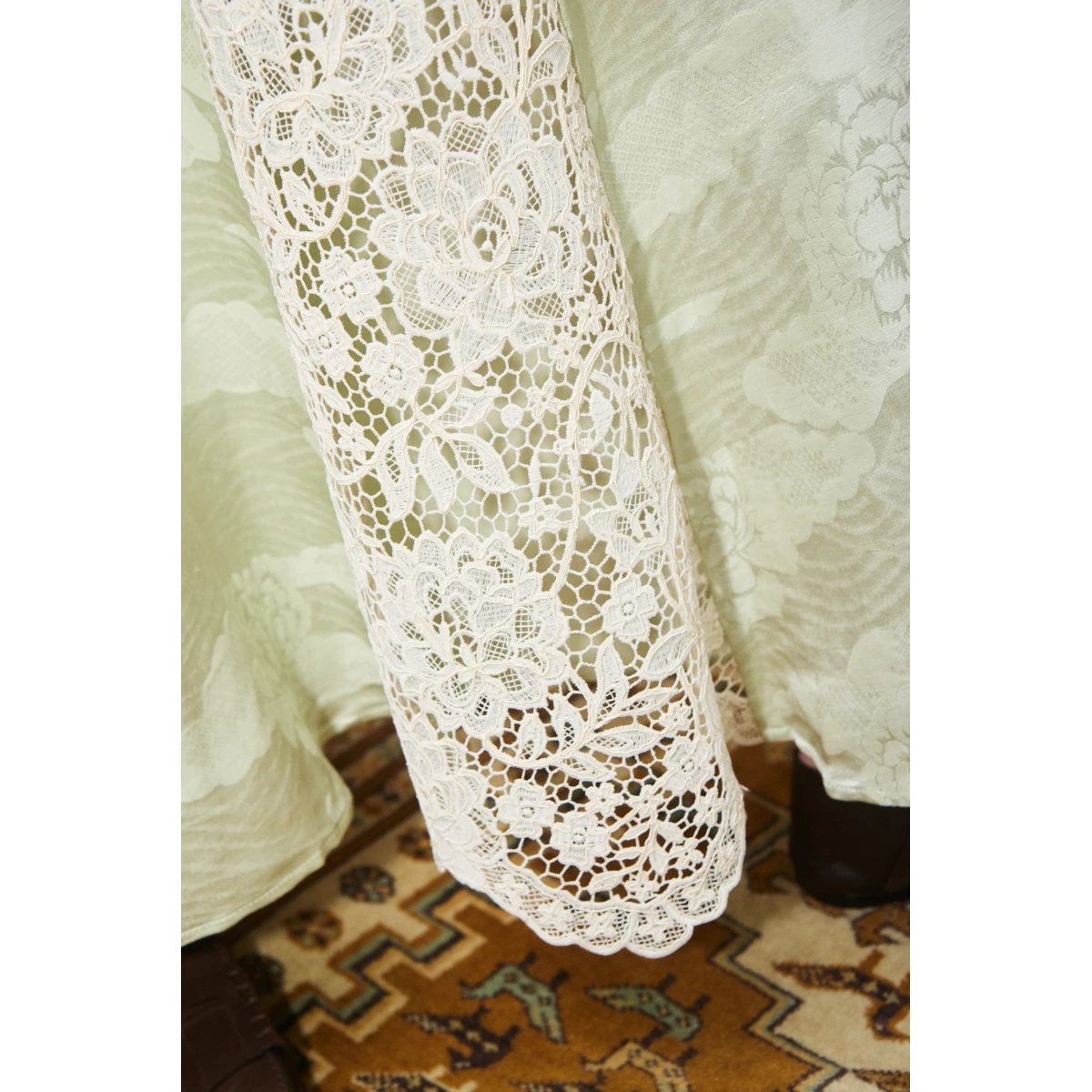 Alemais Contemporary Wardrobe Dress_Midi Apollonia Pistachio Slip Dress — designer powerwear from Coveti