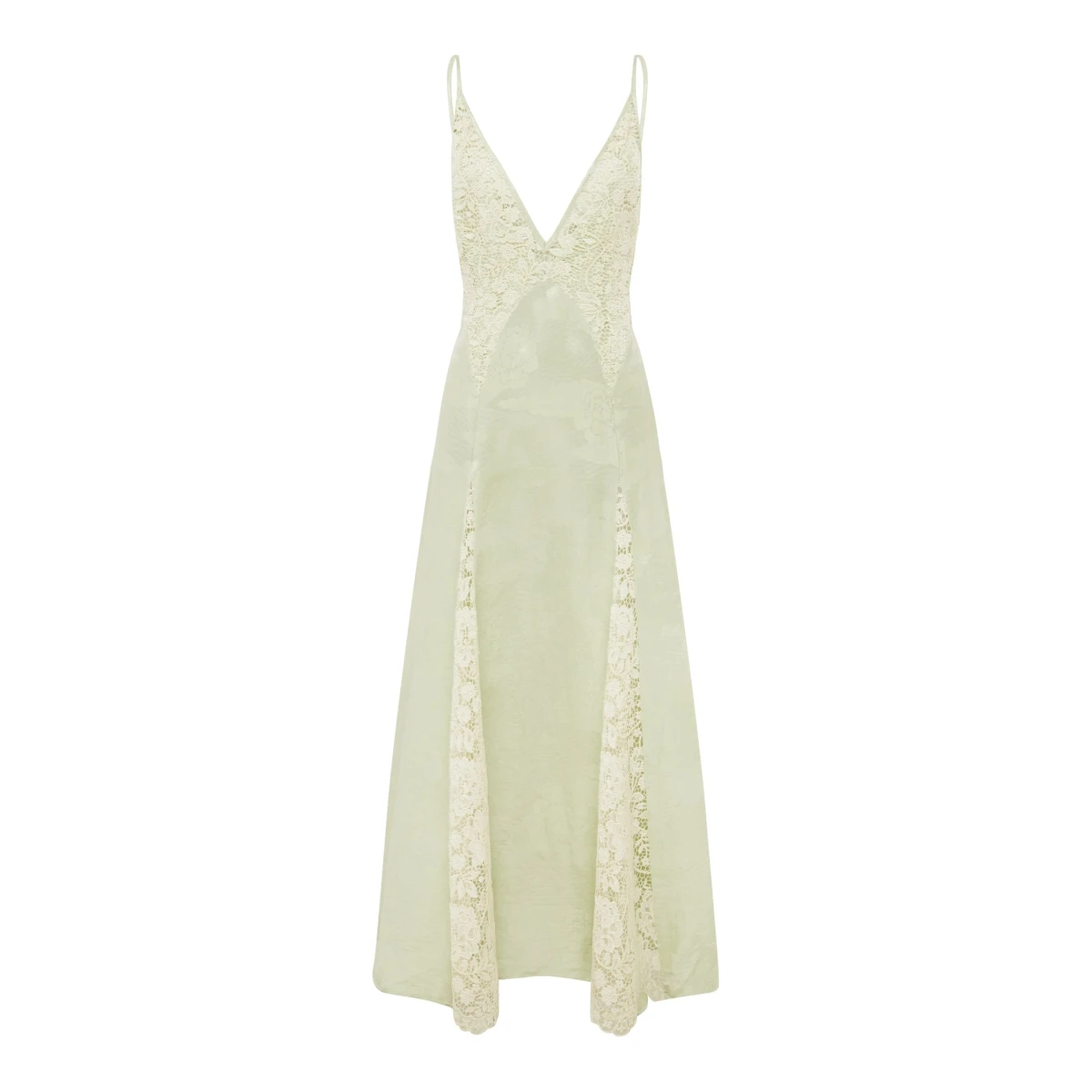 Alemais Contemporary Wardrobe Dress_Midi Apollonia Pistachio Slip Dress — designer powerwear from Coveti