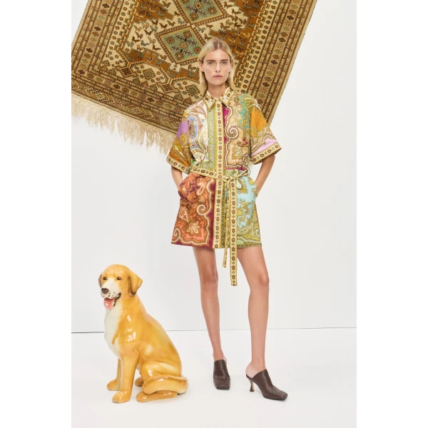 Alemais Contemporary Wardrobe Dress_Mini Clemenza Spliced Mini Dress — designer powerwear from Coveti