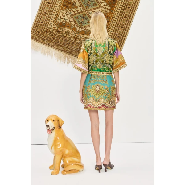 Alemais Contemporary Wardrobe Dress_Mini Clemenza Spliced Mini Dress — designer powerwear from Coveti