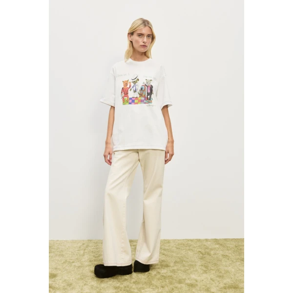 Alemais Contemporary Wardrobe TopT-Shirt Contessa Disco Dogs Tee — designer powerwear from Coveti