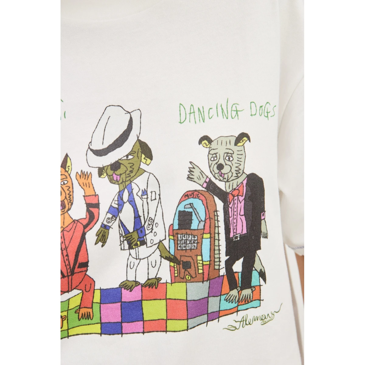 Alemais Contemporary Wardrobe TopT-Shirt Contessa Disco Dogs Tee — designer powerwear from Coveti