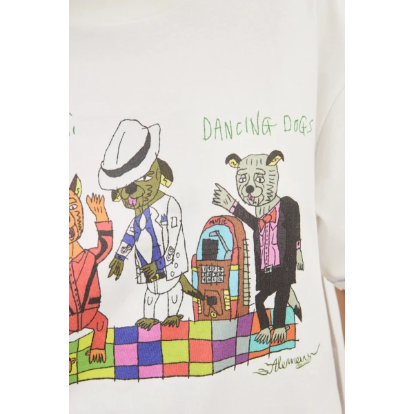 Alemais Contemporary Wardrobe TopT-Shirt Contessa Disco Dogs Tee — designer powerwear from Coveti