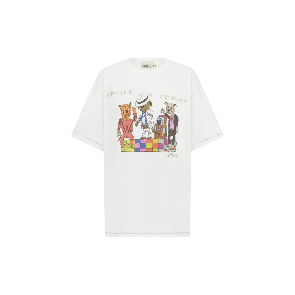 Alemais Contemporary Wardrobe TopT-Shirt Contessa Disco Dogs Tee — designer powerwear from Coveti