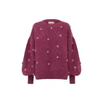 Alemais Contemporary Wardrobe Top_Knitwear Elia Mulberry Balloon Sweater — designer powerwear from Coveti